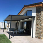 réalisation - pergolas store enroulable- réalisation pergola lame orientable - taravello