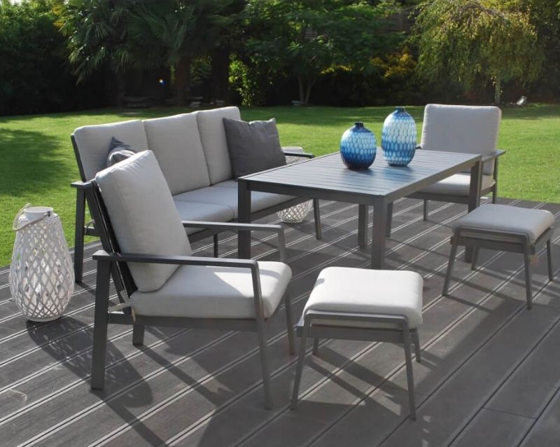 Ensemble repas 7 places ATLANTICO - Mobilier de jardin - Taravello (2)