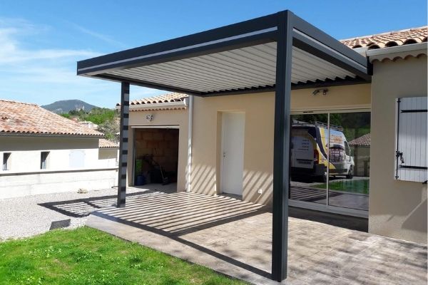 pergola adossee aluminium-TARAVELLO