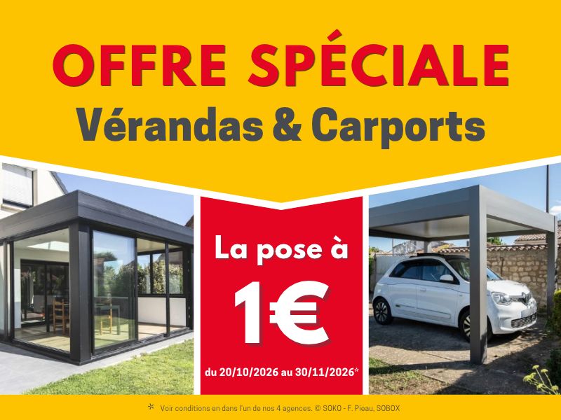 TARAVELLO - actualité Offre 1euro la pose veranda carport